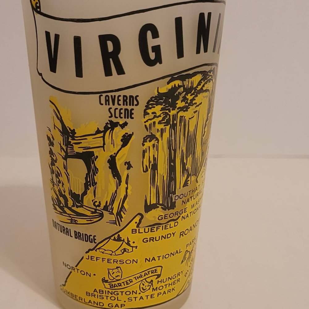 Vintage Virginia State Souvenir Glass